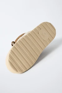 COMBINATION SHEARLING ANKLE BOOTS