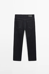 Rinse wash tapered fit jeans