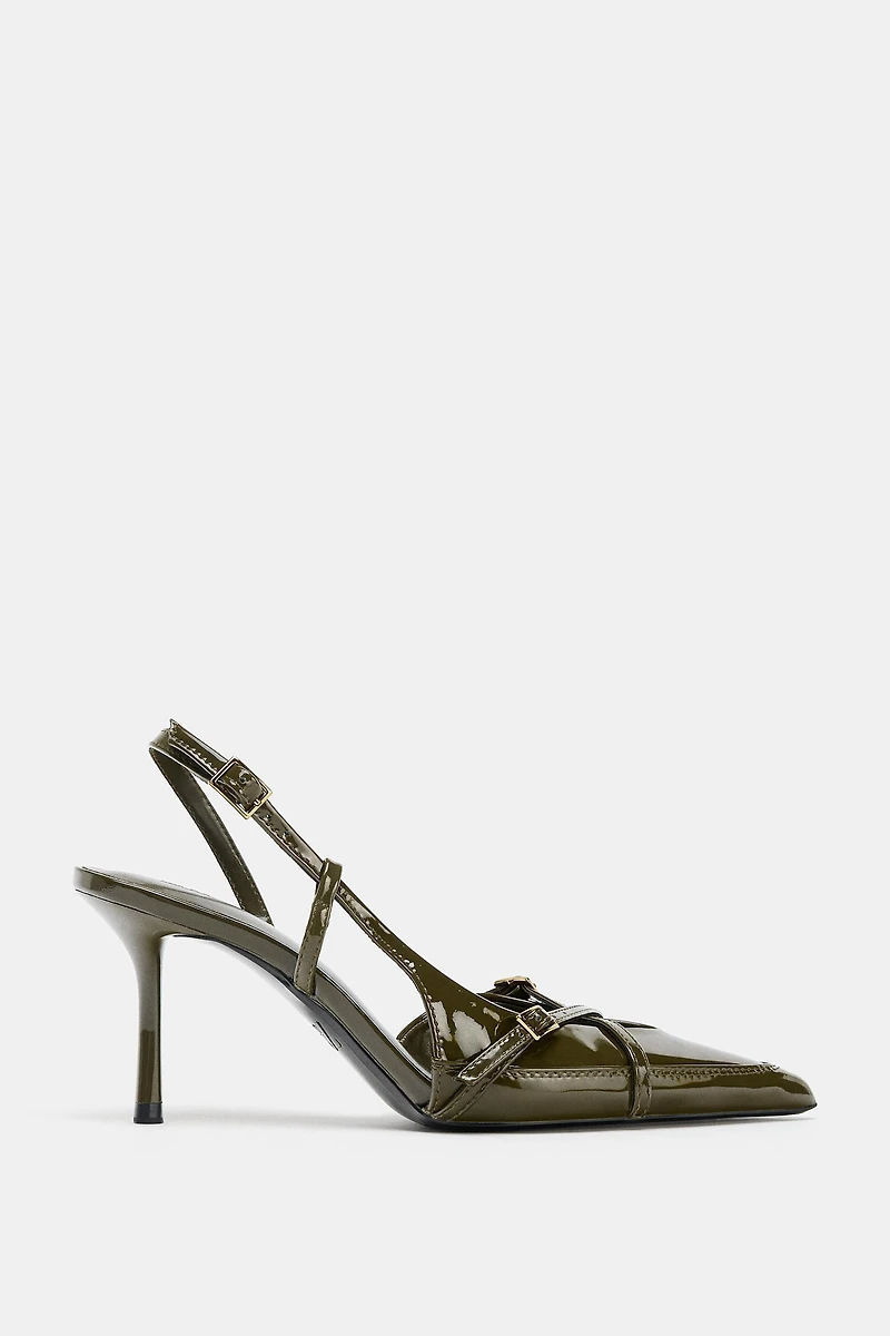 BUCKLED STRAP HEELED SHOES