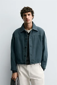 WASHED CROPPED FIT JACKET
