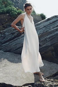 FLOWY DRESS WITH COMBINED BACK