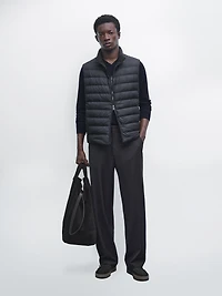 Gilet réversible en duvet hydrofuge mélangé