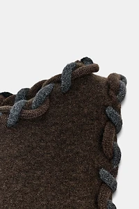 INTERWOVEN TRIM KNIT TOP