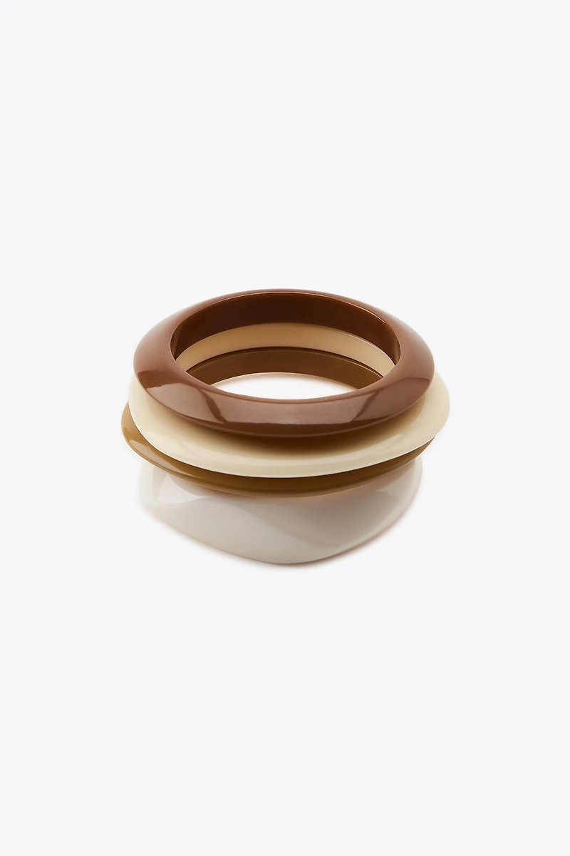 LOT DE 4 BRACELETS EN RÉSINE