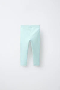RIBBED LEGGINGS WITH LABEL