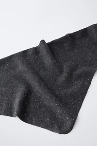 SPARKLY KNIT TRIANGLE SCARF