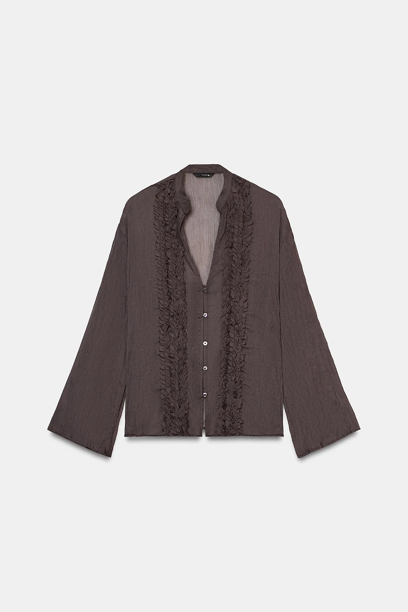 BLOUSE À VOLANTS