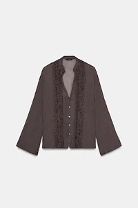 BLOUSE À VOLANTS