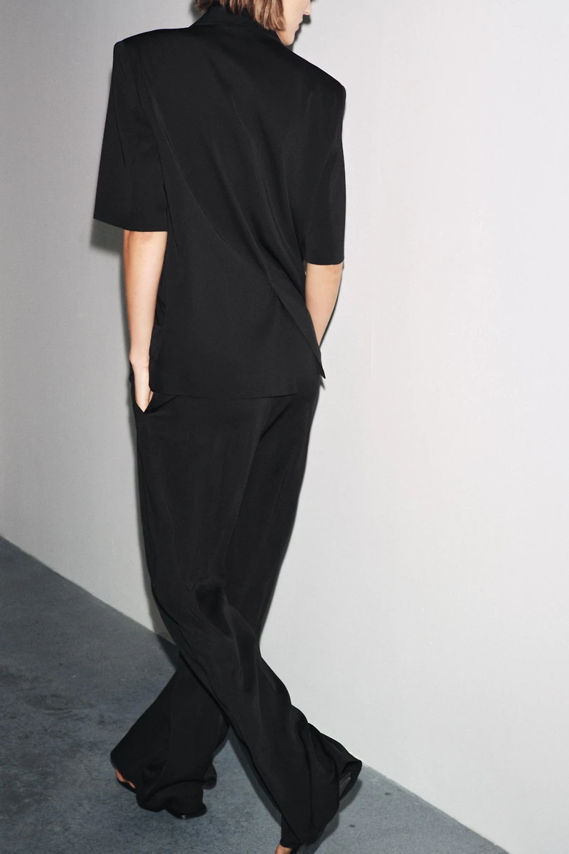 ZW COLLECTION FLOWY PANTS WITH DARTS