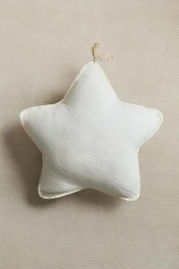 CHILDREN'S MUSLIN STAR THROW PILLOW