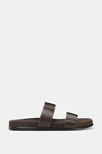 DOUBLE STRAP LEATHER SANDALS
