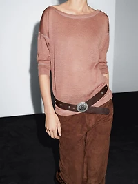 Lightweight wool and linen blend T-shirt