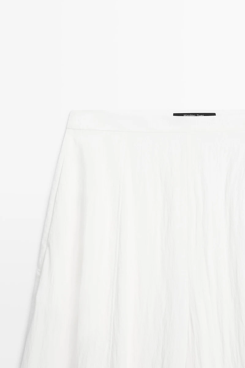 Pantalon fluide bouffant texturé