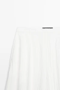 Pantalon fluide bouffant texturé