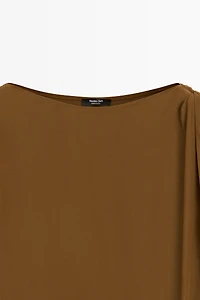 Flowing midi dress with draped detail