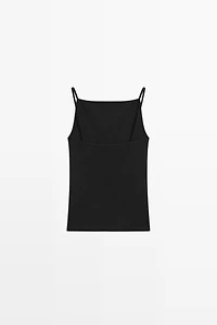 Cotton blend camisole top