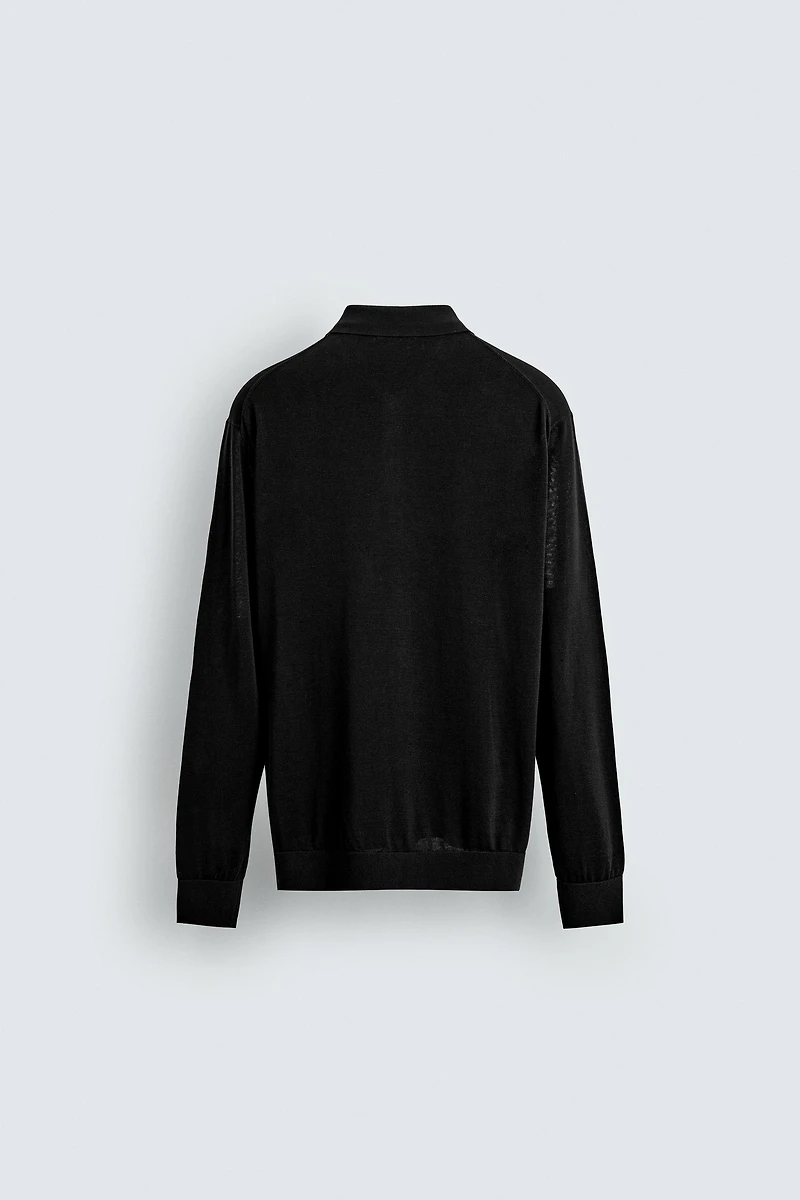 COTTON SILK KNIT POLO