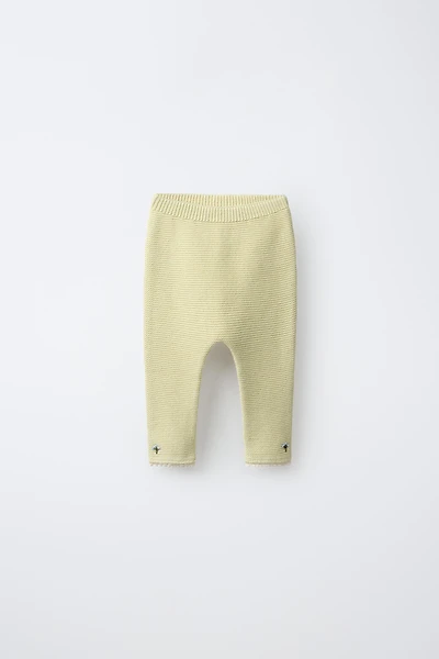 EMBROIDERED LACE KNIT PANTS