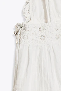 CROCHET & BEADED MIXED TOP