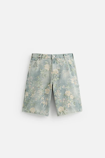 BERMUDA À POCHE DE CHARPENTIER IMPRIMÉ FLORAL