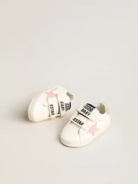 Baby Old School with pink leather star and silver heel tab
