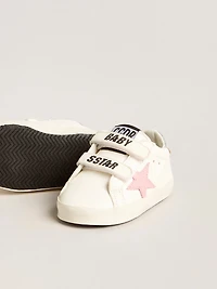 Baby Old School with pink leather star and silver heel tab