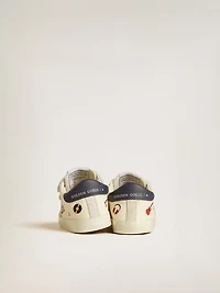 Baby School nappa leather with musical print and white suede star