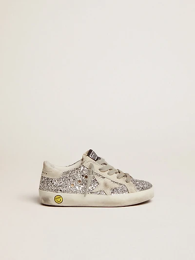 Junior Super-Star with silver glitter and suede details