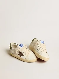Super-Star Junior in nappa with suede star and green heel tab