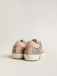 Junior Super-Star glitter with suede star and heel tab
