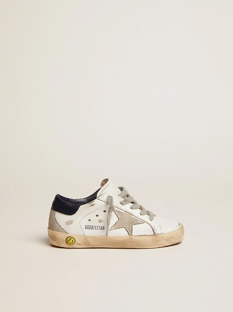 Junior Super-Star with gray suede star and blue heel tab