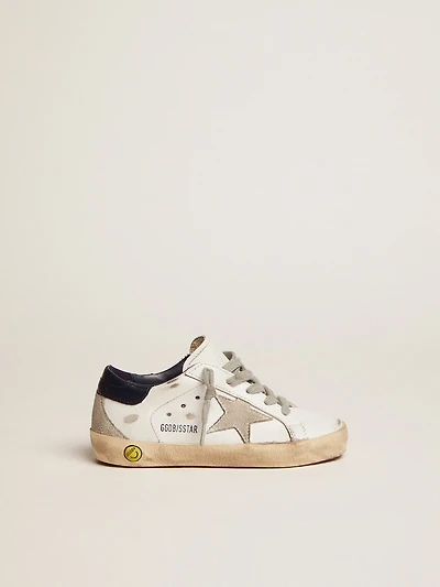 Junior Super-Star with gray suede star and blue heel tab