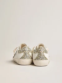Junior Super-Star leather with glitter star and heel tab