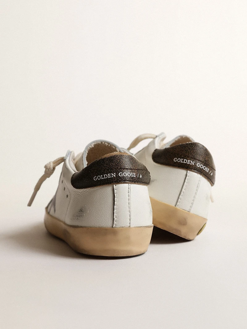 Super-Star Junior nappa with a printed star and black heel tab