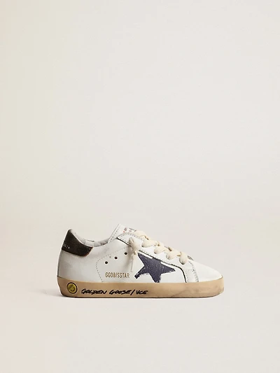 Super-Star Junior nappa with a printed star and black heel tab