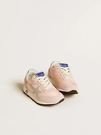Marathon Junior pink nylon with printed star and leather heel tab