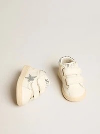 June in nappa leather with silver glitter star and heel tab