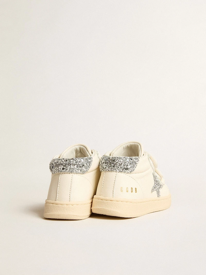 June in nappa leather with silver glitter star and heel tab