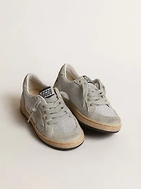 Ball Star Junior glitter with ice-gray suede inserts