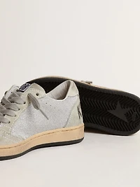 Ball Star Junior glitter with ice-gray suede inserts