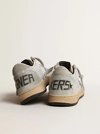 Ball Star Junior glitter with ice-gray suede inserts