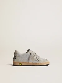 Ball Star Junior glitter with ice-gray suede inserts