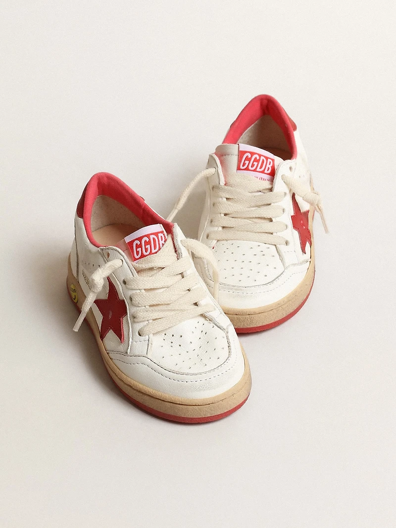 Ball star Junior nappa with red leather and heel tab