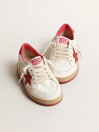 Ball star Junior nappa with red leather and heel tab