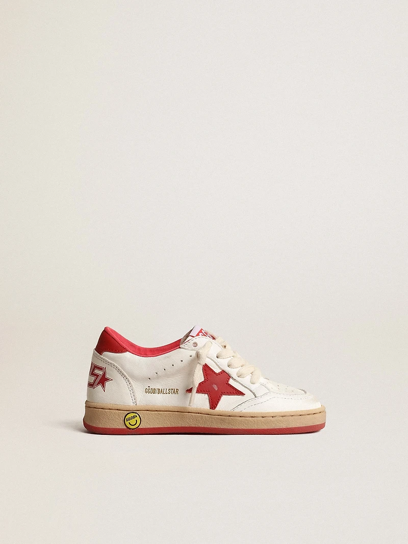 Ball star Junior nappa with red leather and heel tab