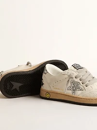 Ball star Junior nappa with silver glitter and heel tab