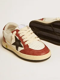 Ball star Junior nappa with black and red leather inserts