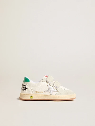 Junior Ball Star with silver star and green suede heel tab