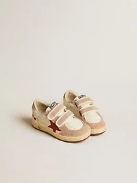 Ball star Junior nappa with and pink suede heel tab
