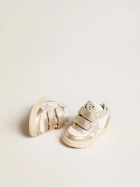 June Junior nappa and metallic leather inserts with glitter star